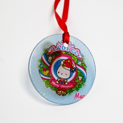 Glass Circle Sublimation Xmas Ornaments