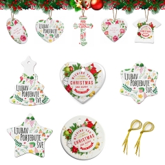 3 inch Ceramic Sublimation Ornaments