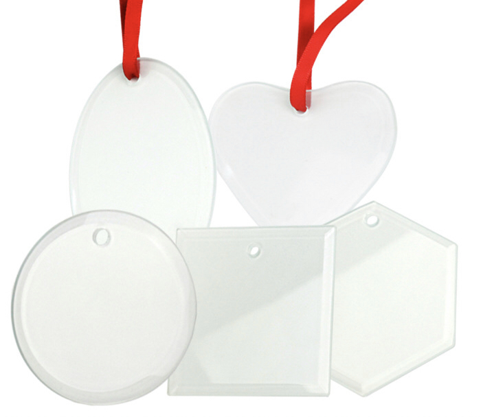 Glass Sublimation Xmas Ornaments