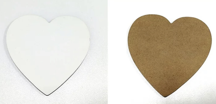 Heart Sublimation MDF Wood Coasters