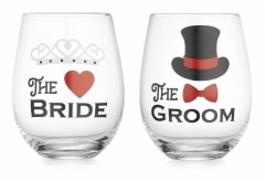 300ml Sublimation Glass Red Wine Mug