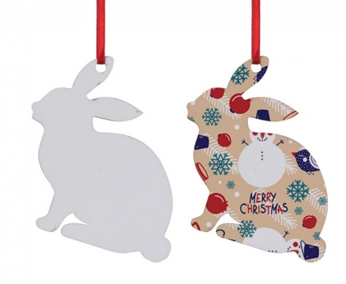 Rabbit Sublimation MDF Ornament