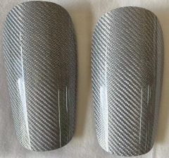 Sublimation Carbon Fiber Shin Guards Silver