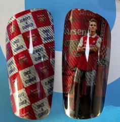 Sublimation Carbon Fiber Shin Guards Silver