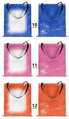 Faux Bleached Sublimation Linen Tote Bags