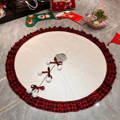 Plaid Sublimation Xmas Tree Skirt