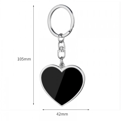 Laser Engraving Heart Keychain