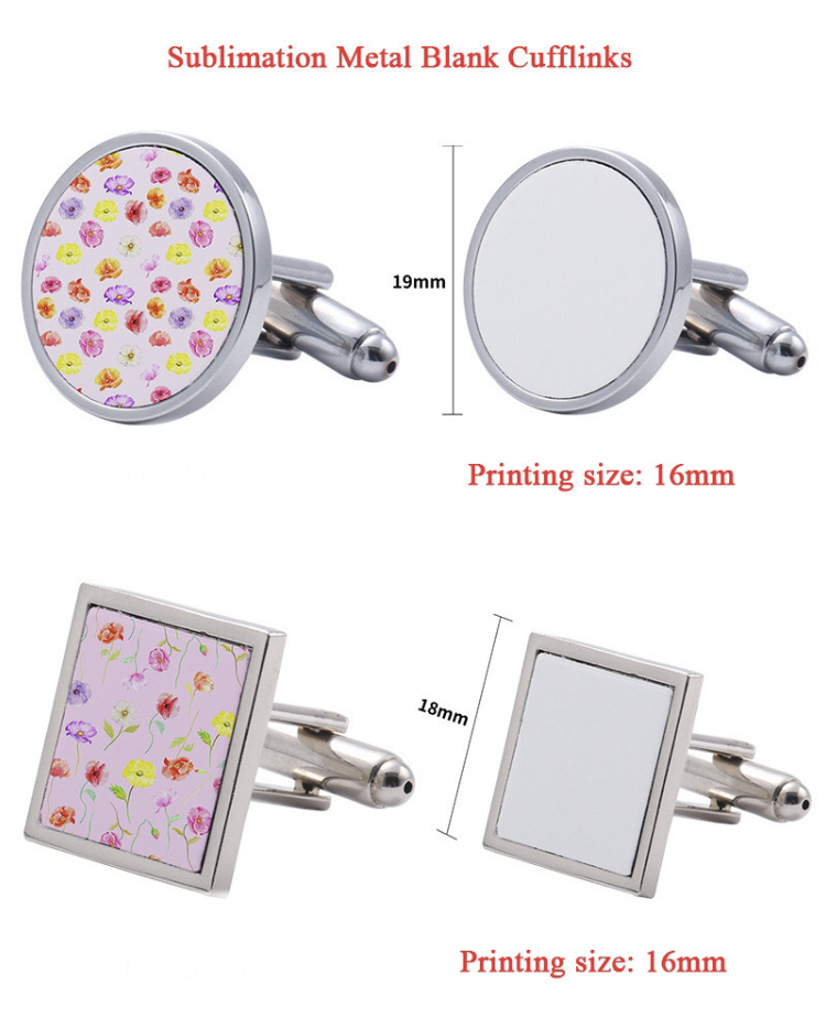 Sublimation Cufflinks