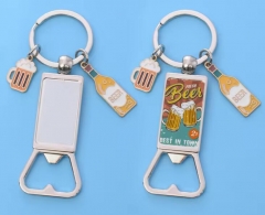 Sublimation Beer Bottle Opener Keyring