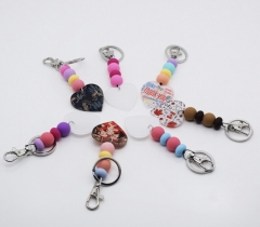 Acrylic Heart Sublimation Keychains