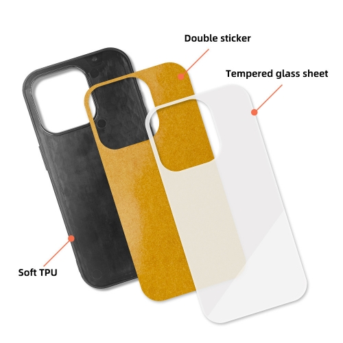 Sublimation TPU Phone Case with Tempered Glass insert