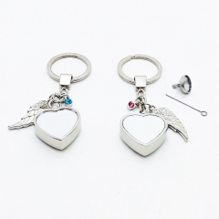 Angel Wing Sublimation Cremation Keyring