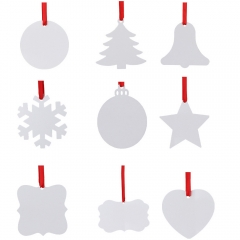 Xmas Sublimation Aluminum Ornaments