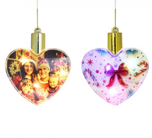 Heart Sublimation Xmas Ball