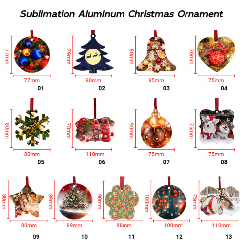 Xmas Sublimation Ornaments Blanks