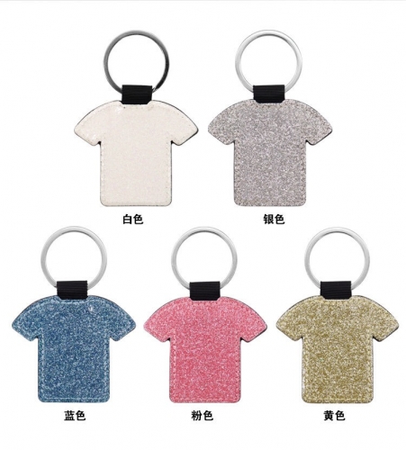 Leather Sublimation T-shirt Keychains