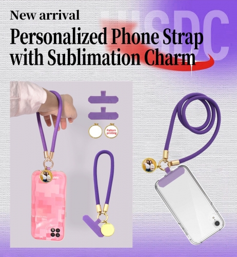 Sublimation Phone Strap with charm