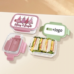 Sublimation Glass Lunch Box with metal insert