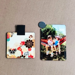 Leather Sublimation Compact Mirror