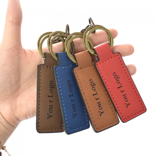 Laser Engraving Leather Keychain