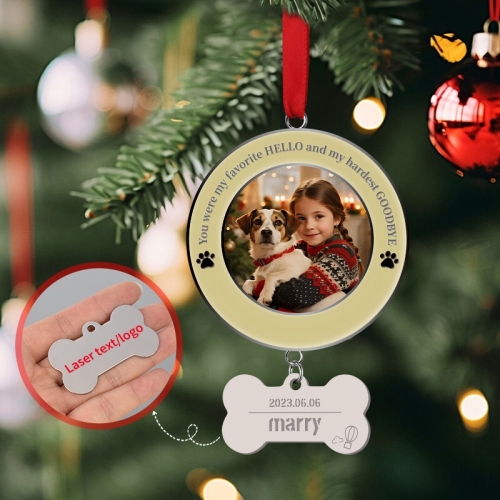 Sublimation Dog Tag Xmas Ornaments