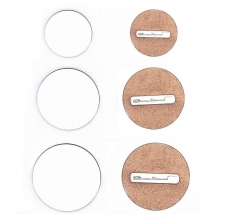 Sublimation MDF Button Name Badge