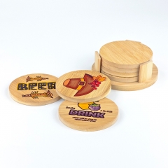 Round Sublimation Coasters with holder