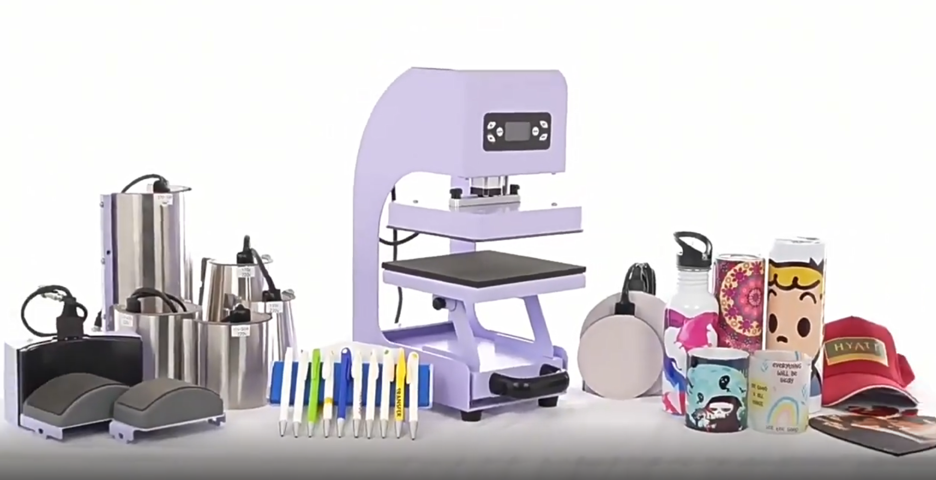 Combo Label Mug Cap Pen Heat Press Machine