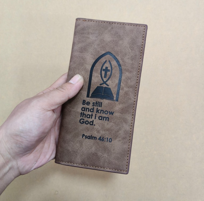 Laser Engraving Leather Wallet