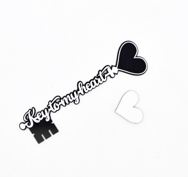 Key to my heart Sublimation Rose Flower