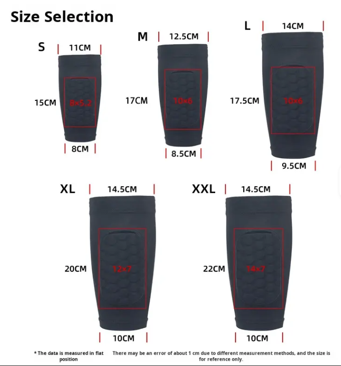 Custom Flexible Honeycomb Foam Shin Guards Protective Soccer Football Kids Child Small Shin Pads Calf Sleeve