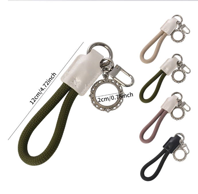 Round Sublimation Lanyards Keychains