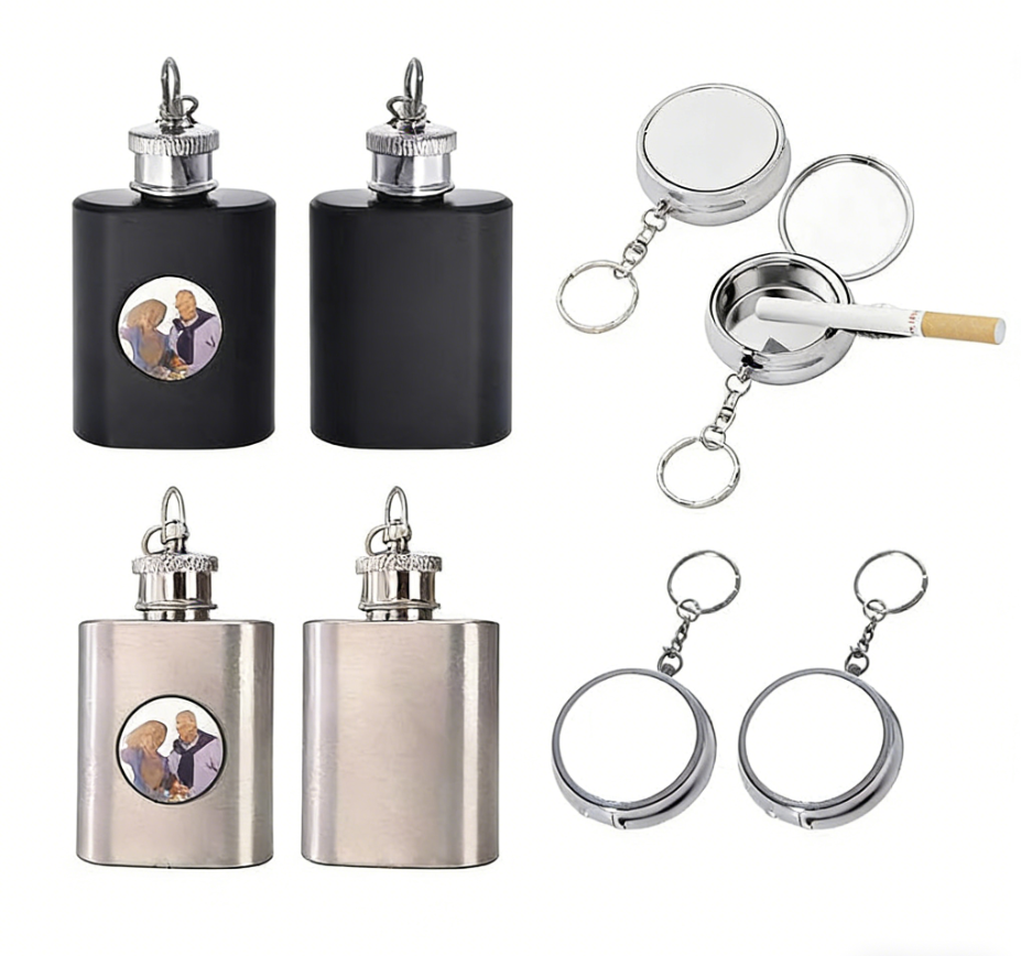 Father's Day Sublimation Flask Keychains