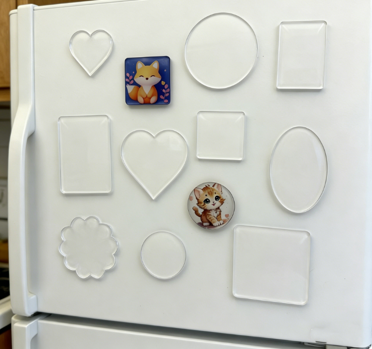Acrylic Sublimation Fridge Magnet Refrigerator Sticker