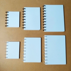 A5 B5 A6 Discbound Sublimation Blank PET Plastic Cover Spiral Notebook
