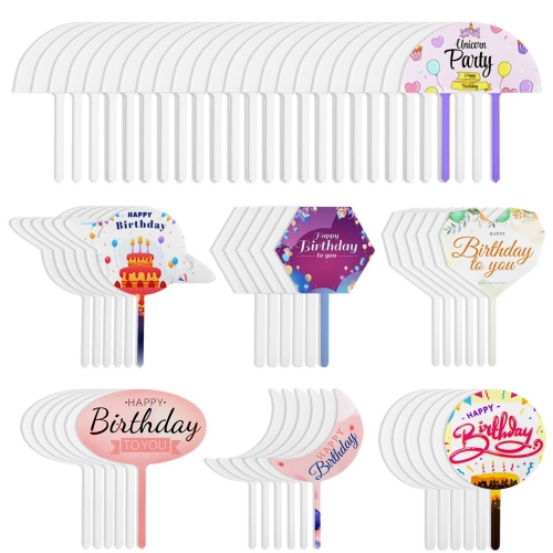 Sublimation Acrylic Birthday Cake Toppers