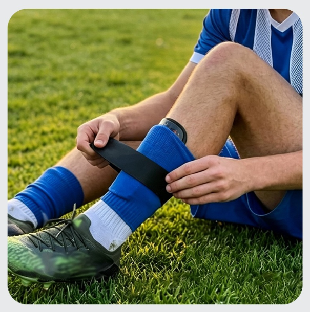 Shin Guard Straps Soccer Silicone for Men, Women & Youth