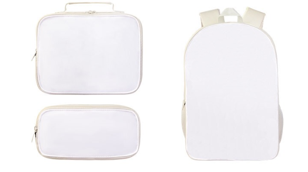 Sublimation School Bag Lunch Bag Pencil Case Set