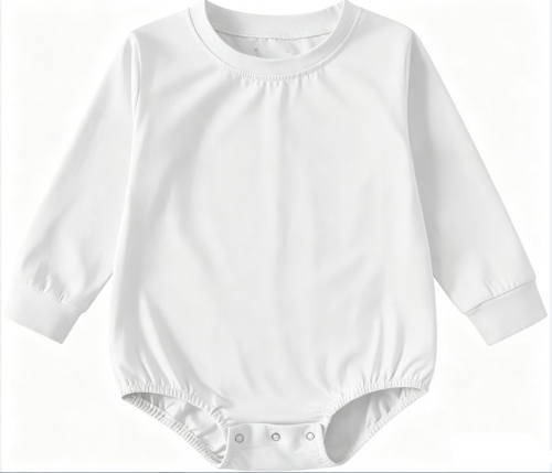 Infant Baby Sublimation Long Sleeve Bubble T-Shirts Romper