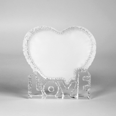 Love Dad Mom Family Sublimation Crystal Frame