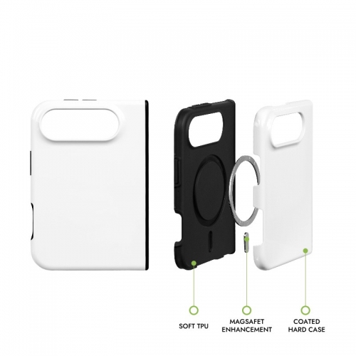 3D Magsafe 2 in  1 Sublimation Coated Phone Case for iphone 18 fold