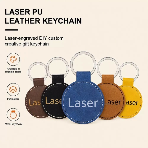Laser Engraved Circle Keyrings